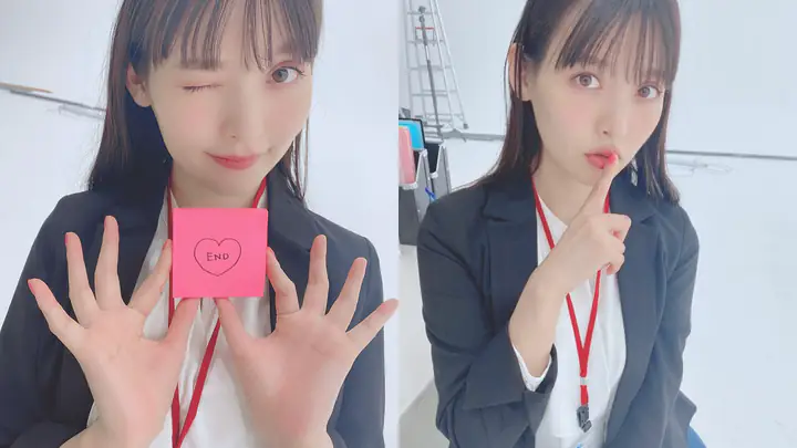 Sumire Uesaka Berpakaian Layaknya Perkerja Kantoran Seperti di Ganbare Douki-chan