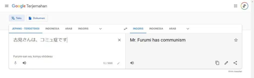 Penerjemahannya