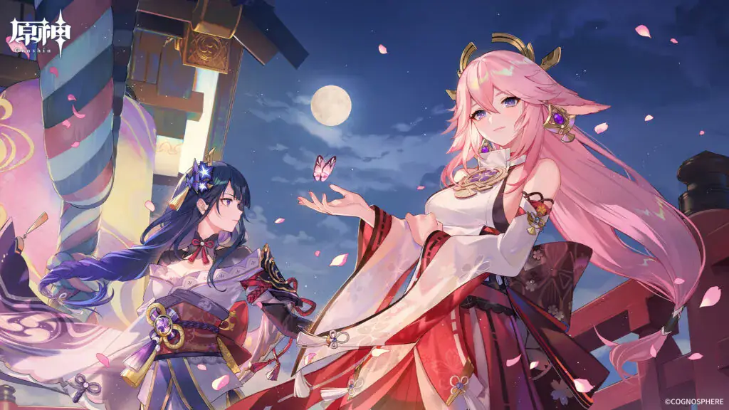Raiden Shogun dan Miko Yae Dari Genshin Impact