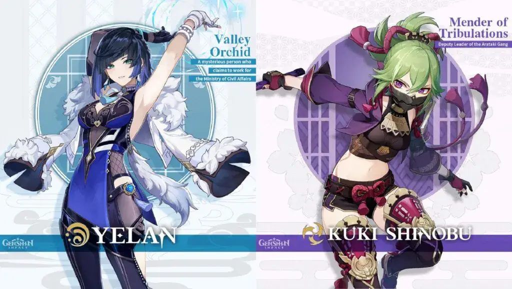 Genshin Impact Perkenalkan 2 Karakter Baru, Yelan Dan Shinobu