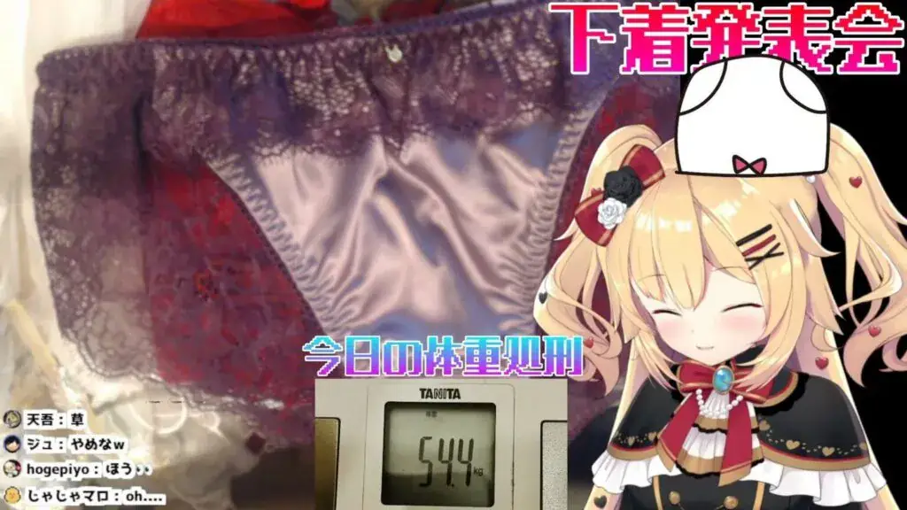 Tangkapan Layar Akai Haato Pamer Lingerie