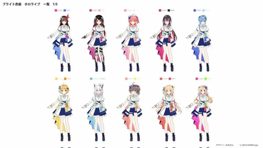 Selanjutnya Inilah Kostum Keseluruhan Untuk Hololive Jepang