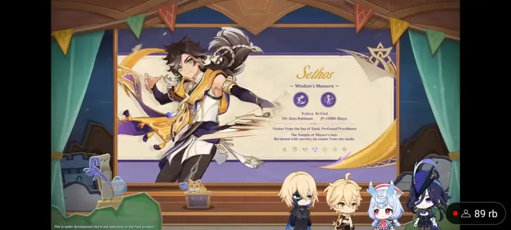 NEW CHARACTER SETHOS